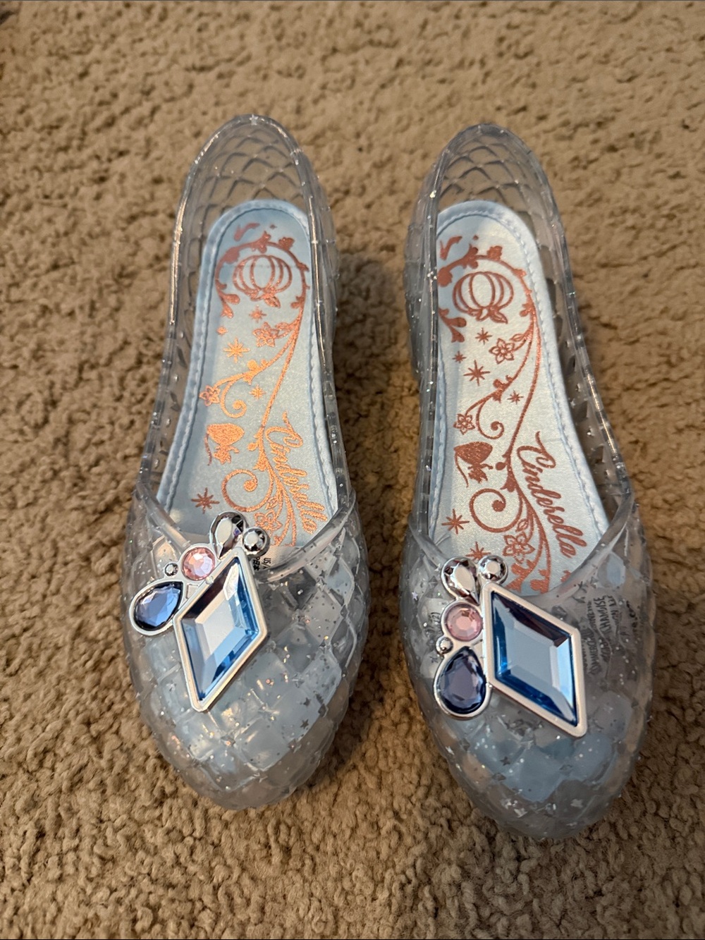 Disney Cinderella light up Clear Jelly Heels